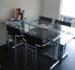 Glazen eettafel, Ophalen, Gebruikt, 50 tot 100 cm, Glas