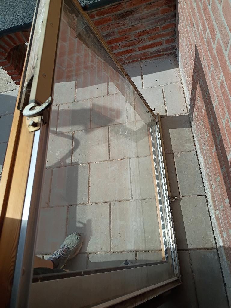 Velux dakraam hout met verduisterend rolgordijn, Ophalen, Gebruikt, Minder dan 80 cm, 80 tot 120 cm