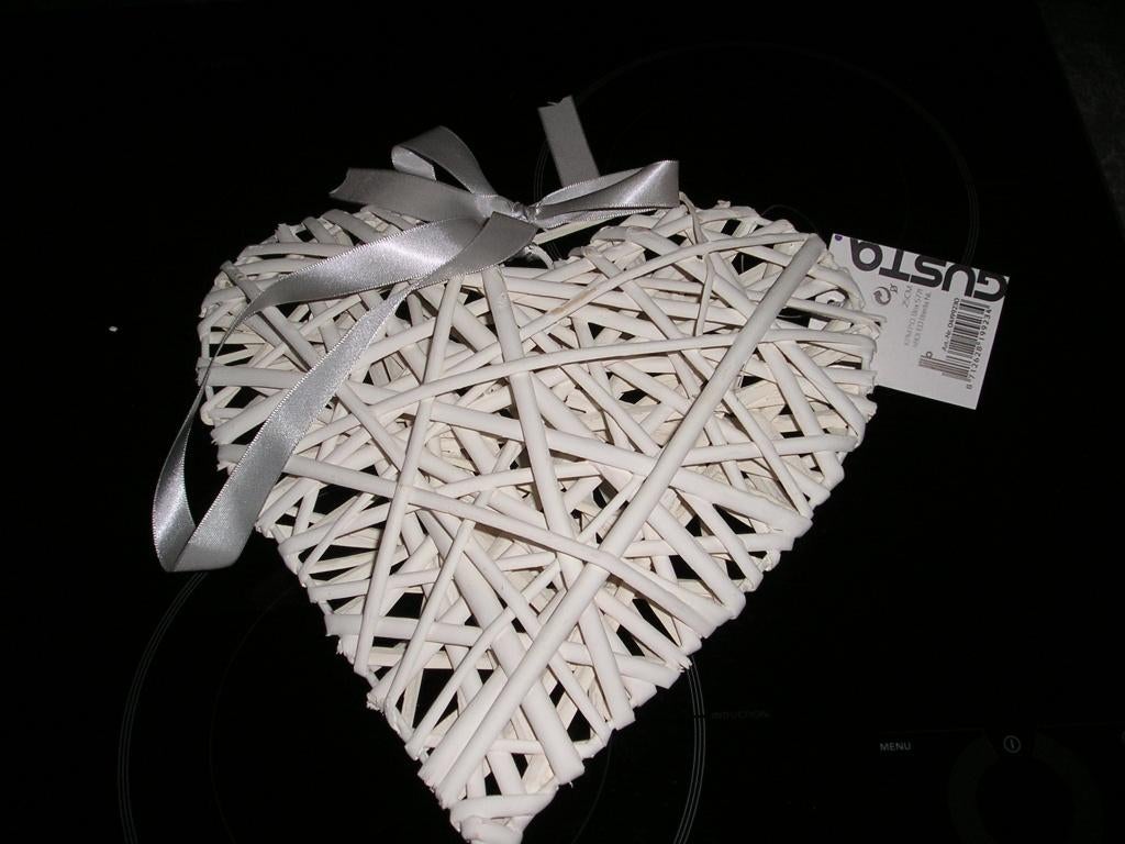 NIEUW - wit rieten hart, Ophalen, Nieuw, Wit, Overige typen