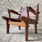 mid-century vintage chair Angel Pasmino, Ophalen, 75 tot 100 cm, Nvt, Leer