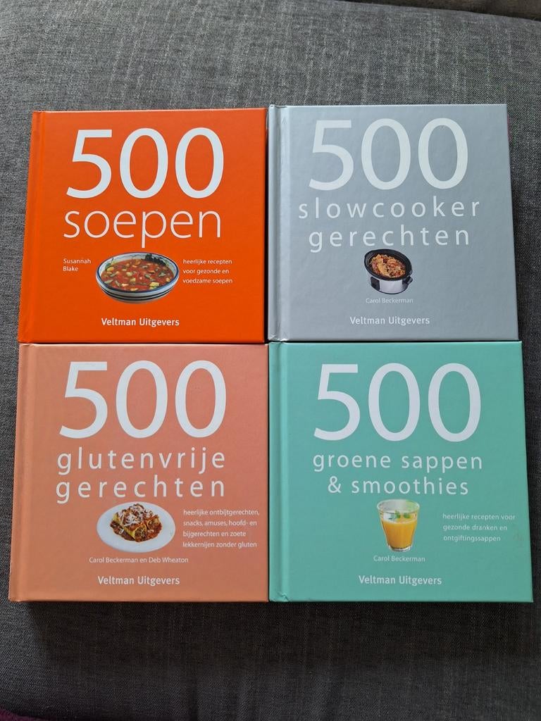 4 kookboeken: soepen, slowcooker, glutenvrij, smoothies, Boeken, Kookboeken, Ophalen of Verzenden, Zo goed als nieuw