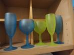 Gratis: Set van 5 gekleurde glazen, Huis en Inrichting, Keuken | Servies, Glas of Glazen, Gebruikt, Ophalen of Verzenden, Glas