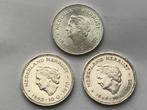 3 prachtige zilveren tientjes nederland herrijst 1945-1970, Ophalen of Verzenden, Koningin Juliana, 10 gulden