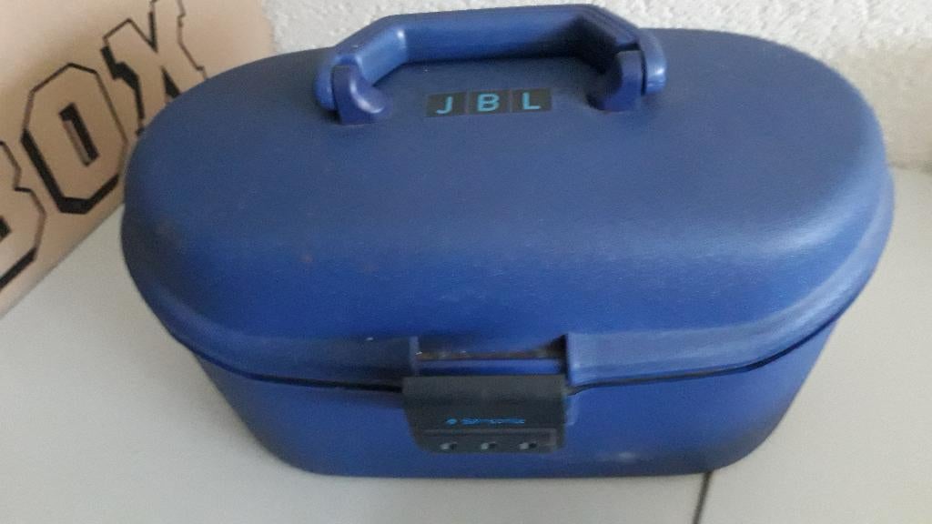 beautycase, Sieraden, Tassen en Uiterlijk, Beautycases, Blauw, Met slot, Ophalen of Verzenden, Zo goed als nieuw