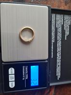 Gouden ring met zirkonia, maat 17-18, Sieraden, Tassen en Uiterlijk, Ringen, Met kristal, Gebruikt, Ophalen of Verzenden, 17 tot 18