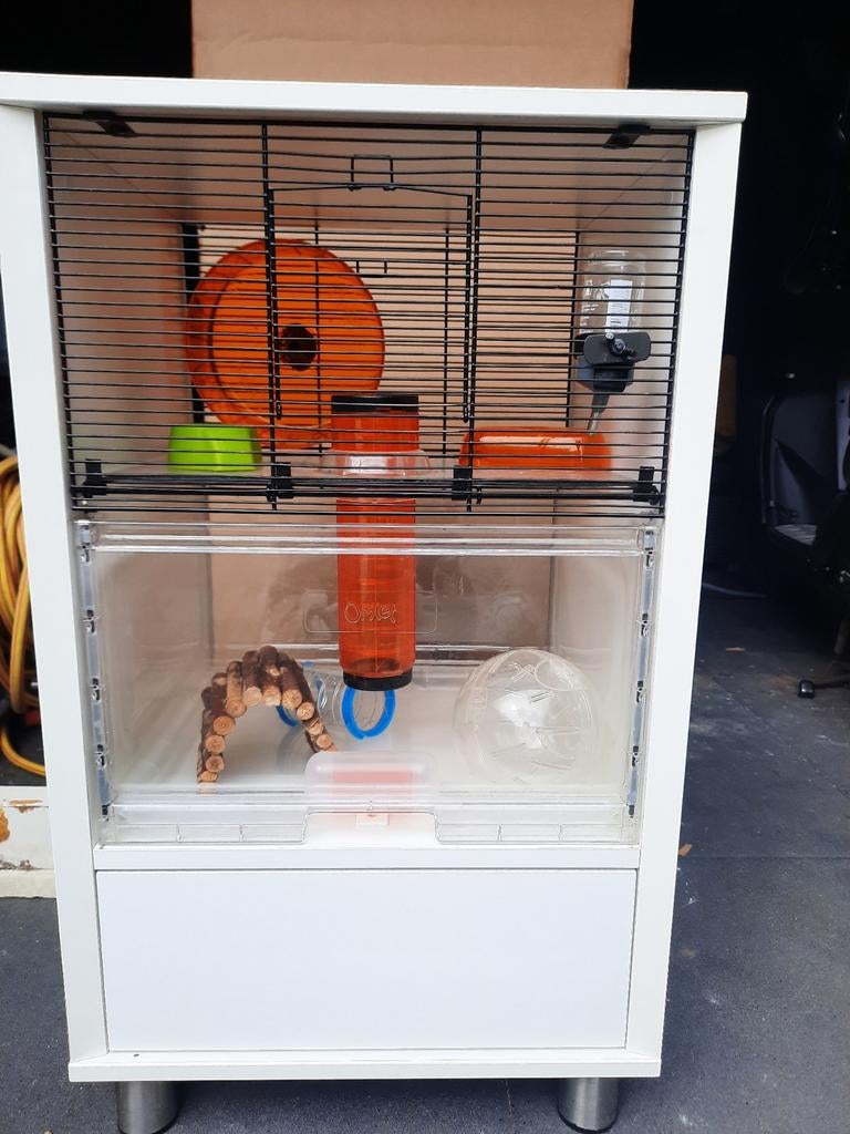 Mooi hamsterhok, Dieren en Toebehoren, Knaagdieren en Konijnen | Hokken en Kooien, Minder dan 60 cm, Minder dan 75 cm, Ophalen of Verzenden