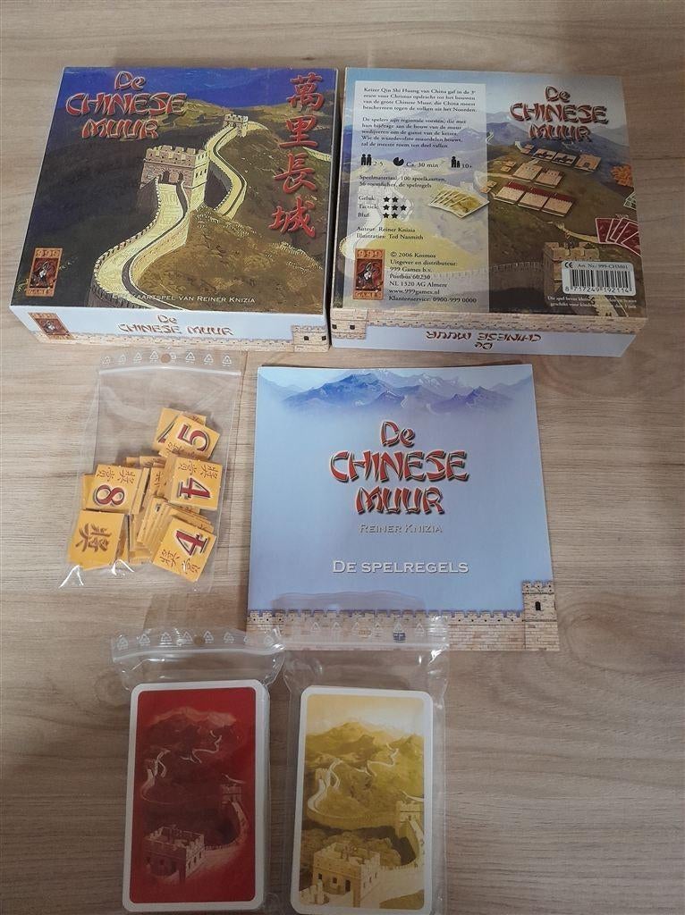De chinese muur - 999 games - s3270, Hobby en Vrije tijd, Gezelschapsspellen | Bordspellen, Verzenden, Zo goed als nieuw
