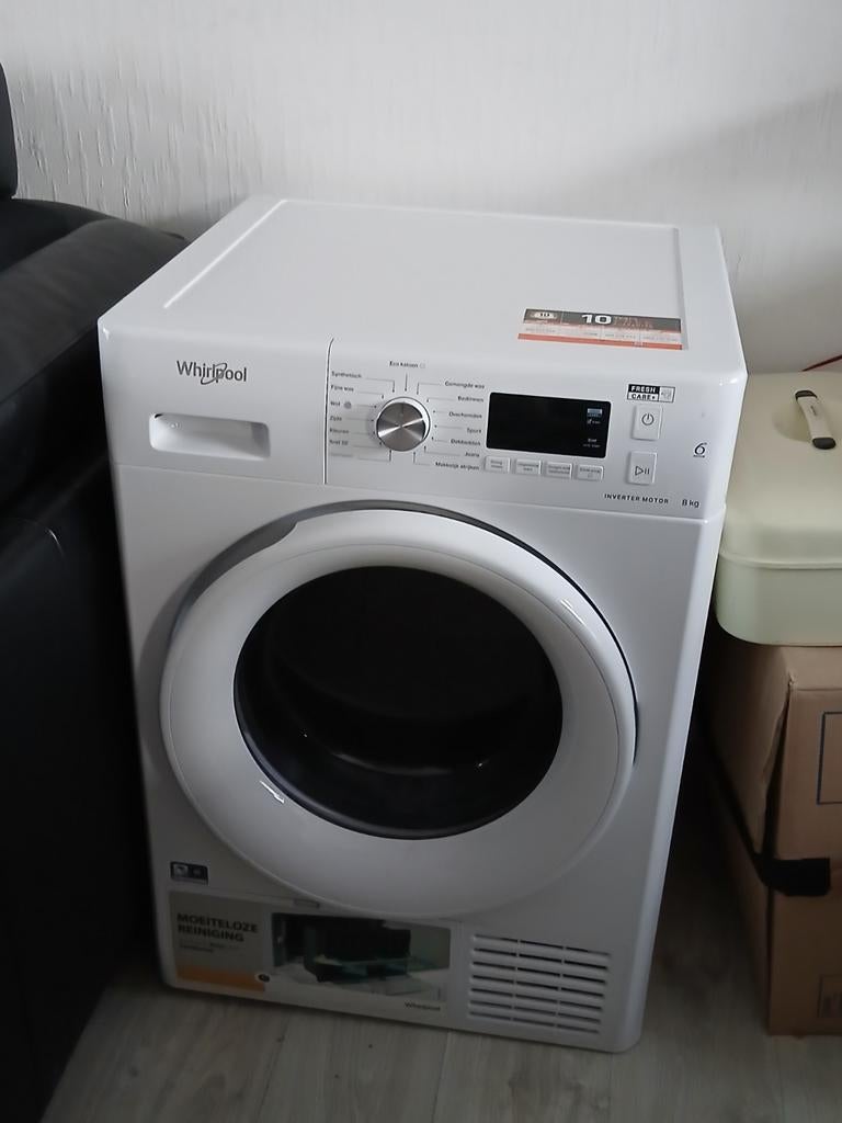 Whirlpool 8kg Warmtepompdroger - Nette Staat, Witgoed en Apparatuur, Wasdrogers, Ophalen, Gebruikt, 8 tot 10 kg, Voorlader