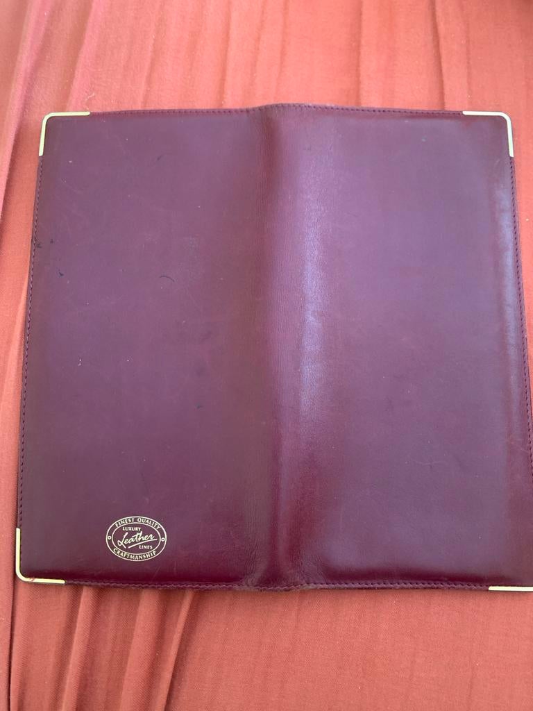 Creditcard/notitie mapje bordeaux rood zgan 19x10 cm, Overige merken, Ophalen of Verzenden, Zo goed als nieuw, Leer