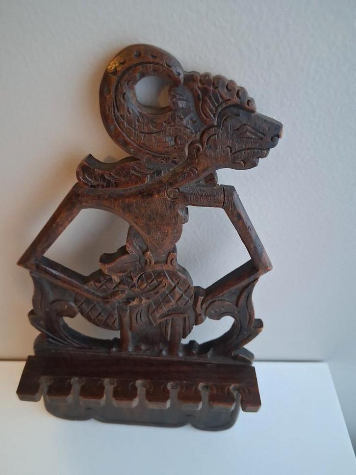 Houten Wayang Golek Standaard - Indonesische Kunst, Antiek en Kunst, Kunst | Beelden en Houtsnijwerken, Ophalen of Verzenden