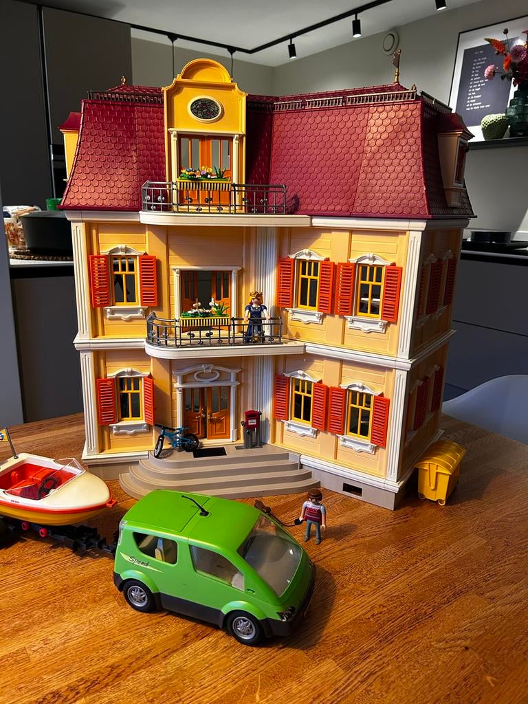 Playmobil Groot Poppenhuis 5503 met uitbreiding 4414, Ophalen of Verzenden, Zo goed als nieuw, Complete set