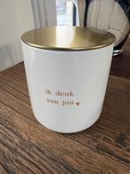 Kaars Zusss 'ik denk aan jou', Huis en Inrichting, Woonaccessoires | Kandelaars en Kaarsen, Overige materialen, Wit, Ophalen of Verzenden