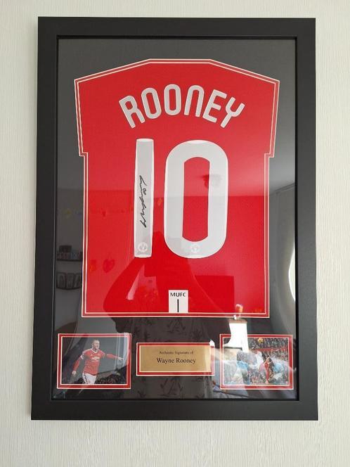 Rooney gesigneerd en ingelijst Manchester United shirt, Verzamelen, Sportartikelen en Voetbal, Nieuw, Shirt, Buitenlandse clubs