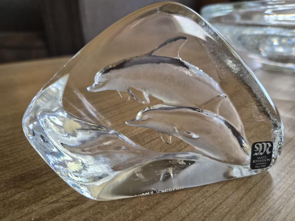 Mats Jonasson Dolfijnen Presse Papier, Ophalen of Verzenden