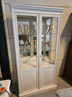 Witte vitrinekast met verlichting, Ophalen, Gebruikt, ., 50 tot 100 cm