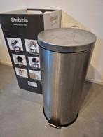 Pedaalemmer mat staal 65 cm, Huis en Inrichting, 40 liter of meer, Ophalen, Rvs, 50 tot 75 cm