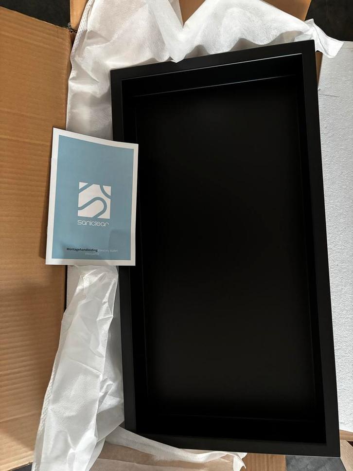 Saniclear Fido Inbouwnis 60x30cm Zwart, Huis en Inrichting, Badkamer | Badkamermeubels, Nieuw, Overige typen, 50 tot 100 cm, 25 tot 50 cm