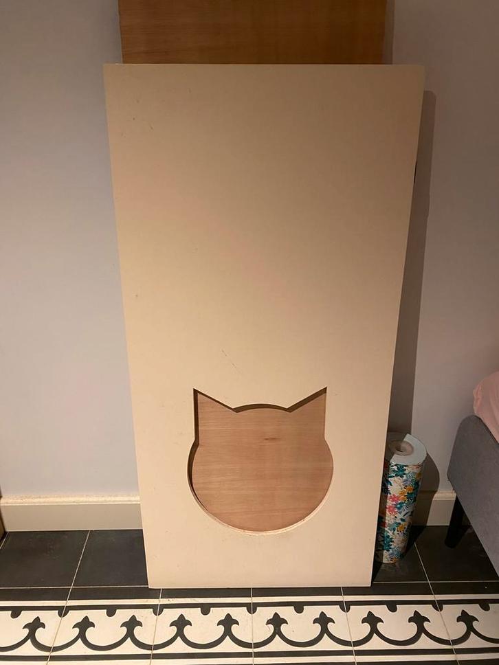 Houten kattendeur, Dieren en Toebehoren, Katten-accessoires, Gebruikt, Ophalen