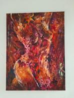 Abstract naakt portret met olieverf, Antiek en Kunst, Ophalen of Verzenden