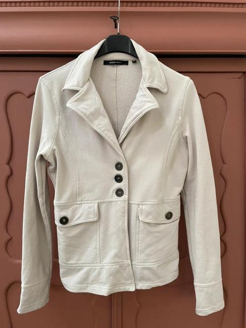 Yaya jasje ecru maat 38/40, Kleding | Dames, Jasjes, Kostuums en Pakken, Zo goed als nieuw, Jasje, Maat 38/40 (M), Beige, Ophalen of Verzenden