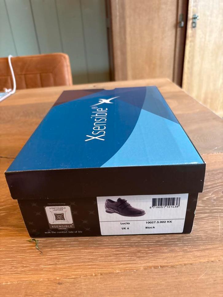 Xsensible Zwarte Leren Damesschoen - maat 39 - Nieuw, Kleding | Dames, Schoenen, Nieuw, Instappers, Zwart, Ophalen of Verzenden