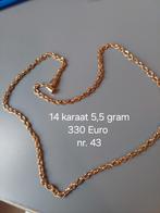 Gouden ketting 14 karaat, Sieraden, Tassen en Uiterlijk, Kettingen, Verzenden, Zo goed als nieuw, Goud, Goud