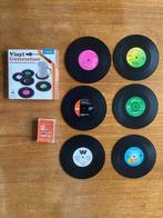 6 LP singletjes vinyl onderzetters gadget muziekliefhebber, Huis en Inrichting, Woonaccessoires | Onderzetters, Glas of Kopje