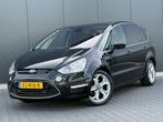 Ford S-Max 2.2 TDCI Individual Grijs Kenteken - Leder - Pano, Auto's, Gebruikt, Zwart, 4 cilinders, 2000 kg