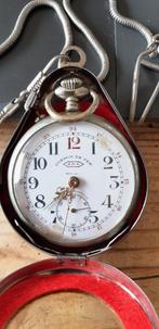 Mooie antieke zakhorloge argentan Chemin de fer ARA ,loopt, Ophalen of Verzenden