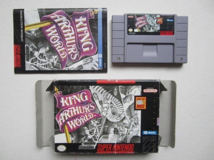King Arthur's World SNES Super Nintendo NES, Spelcomputers en Games, Games | Nintendo Super NES, Zo goed als nieuw, Strategie en Constructie