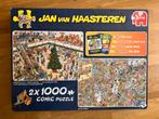 Jan van Haasteren dubbele legpuzzel - kerst / black friday, Ophalen of Verzenden, 500 t/m 1500 stukjes, Zo goed als nieuw, Legpuzzel