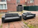 3-zits bank antraciet, Huis en Inrichting, Banken | Bankstellen, Ophalen, Tweepersoons, 75 tot 100 cm, Zo goed als nieuw