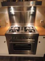 Professionele Bosch Solitaire 90cm 5 pits RVS met afzuigkap, Ophalen, Gebruikt, 60 cm of meer, Gas