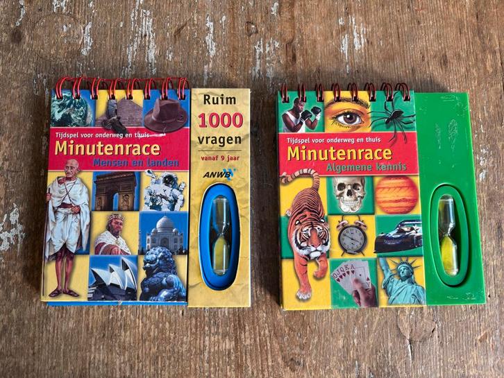Minutenrace 2-pack: Mensen/Landen & Algemene Kennis, Hobby en Vrije tijd, Gezelschapsspellen | Bordspellen, Gebruikt, Een of twee spelers