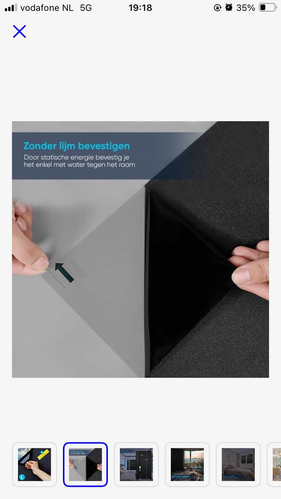 BANYU Verduisterende Raamfolie - 90x200 cm, Zwart, Nieuw, 150 tot 200 cm, 50 tot 100 cm