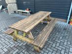 Gratis picknicktafel 220cm, Ophalen of Verzenden, Gebruikt, Rechthoekig, Hout