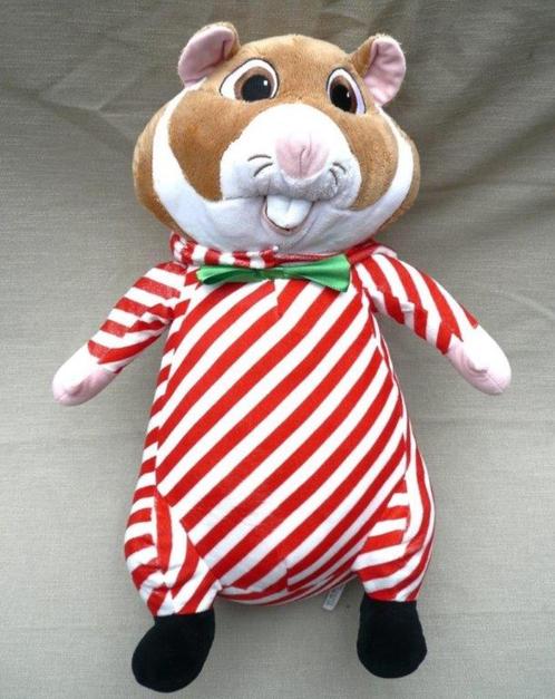 41 cm grote Albert Heijn Hamster, rood/ wit zuurstok outfit, Kinderen en Baby's, Speelgoed | Knuffels en Pluche, Zo goed als nieuw