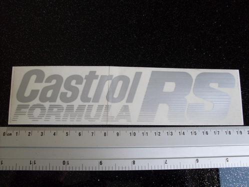 ruit sticker castrol formula RS logo zilver vintage, Verzamelen, Stickers, Zo goed als nieuw, Merk, Verzenden