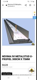 metaal stuc geluidsprofielen, Doe-het-zelf en Verbouw, Metalen, Ophalen, Nieuw, IJzer