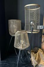 3 stalampen  goud mer zwart metaal, Zwart, Rond, Ophalen of Verzenden, Zo goed als nieuw