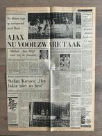 Voetbal krantenartikel Ajax Real Madrid april 1973 Cruijff, Verzamelen, Ophalen of Verzenden, Knipsel(s)