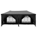 Partytent inklapbaar met zijwanden 3x6 m zwart, Opvouwbaar, Partytent, Minder dan 4 meter, Nieuw