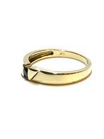 14k gouden ring met een saffier, -, -, Ophalen of Verzenden, Dame