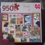 Leuke JUMBO puzzel. Cat portraits.    950 stukjes., Ophalen of Verzenden, 500 t/m 1500 stukjes, Zo goed als nieuw
