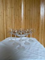 Vintage art deco champagne coupe met frosted voet, Ophalen