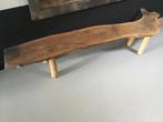 Sidetable van oude eiken plank, Huis en Inrichting, Tafels | Sidetables, Ophalen, Gebruikt, Eikenhout, 200 cm of meer