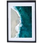 Strand poster met zwarte lijst, Ophalen of Verzenden, Zo goed als nieuw, Foto of Poster, Minder dan 50 cm