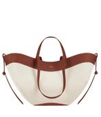 Poléne Cyme edition cognac canvas - Large, Ophalen, Nieuw, Bruin, Shopper