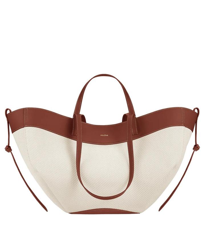Poléne Cyme edition cognac canvas - Large, Sieraden, Tassen en Uiterlijk, Tassen | Damestassen, Nieuw, Shopper, Bruin, Ophalen