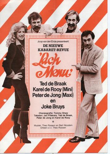 Programmaboek "Lach Menu" met o.a. Ted de Braak beschikbaar voor biedingen